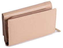 Load image into Gallery viewer, SADDLER &quot;ELEANOR&quot; Women&#39;s Leather Trifold Wallet Clutch with Zipper Coin Purse | Gift Boxed 
