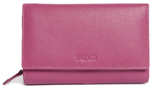 Load image into Gallery viewer, SADDLER &quot;ELEANOR&quot; Women&#39;s Leather Trifold Wallet Clutch with Zipper Coin Purse | Gift Boxed 
