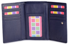 Load image into Gallery viewer, SADDLER &quot;ELEANOR&quot; Women&#39;s Leather Trifold Wallet Clutch with Zipper Coin Purse

