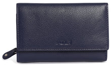 Load image into Gallery viewer, SADDLER &quot;ELEANOR&quot; Women&#39;s Leather Trifold Wallet Clutch with Zipper Coin Purse 
