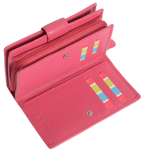 SADDLER "GEORGIE" Women's RFID Leather Bifold Purse Wallet Clutch with Zip Coin Purse | Gift Boxed SADDLER ACCESSORIES