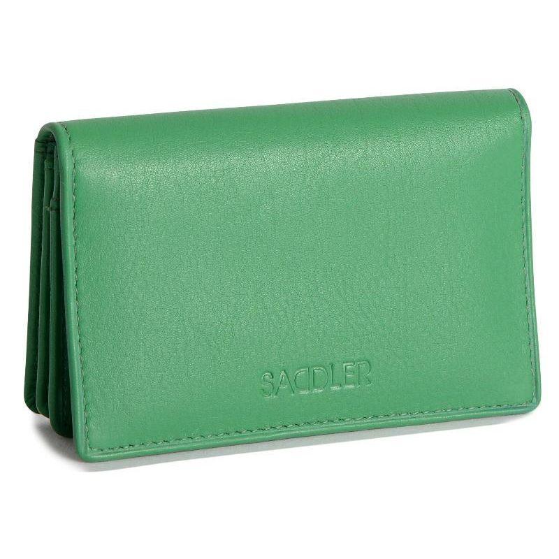 Saddler Womens RFID Real Leather Slim Credit Card Case | Travel Business & Bank Card Holder | Name Card Case| Gift Boxed - Green