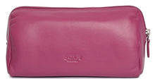 Load image into Gallery viewer, SADDLER &quot;MEGAN&quot; Women&#39;s Real Leather Zip Top Makeup Bag | Cosmetic Travel &amp; In Bag Organiser SADDLER ACCESSORIES
