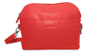 SADDLER BROOKLYN Leather Zip Top Handbag - Adjustable  Shoulder Strap, Multiple Pockets - RFID Protected
