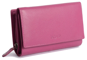 SADDLER "ELEANOR" Women's Leather Trifold Wallet Clutch with Zipper Coin Purse | Gift Boxed SADDL-2051 SADDLER ACCESSORIES