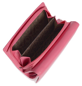 SADDLER "ELEANOR" Women's Leather Trifold Wallet Clutch with Zipper Coin Purse | Gift Boxed 