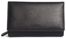 Carica l&#39;immagine nel visualizzatore di Gallery, SADDLER &quot;ELEANOR&quot; Women&#39;s Leather Trifold Wallet Clutch with Zipper Coin Purse 
