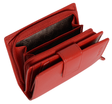Carica l&#39;immagine nel visualizzatore di Gallery, SADDLER &quot;EMILY&quot; Women&#39;s Leather Bifold Purse Wallet Clutch with Zipped Coin Purse | Gift Boxed SADDLER ACCESSORIES
