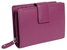 Carica l&#39;immagine nel visualizzatore di Gallery, SADDLER &quot;EMILY&quot; Women&#39;s Leather Bifold Purse Wallet Clutch with Zipped Coin Purse | Gift Boxed SADDLER ACCESSORIES
