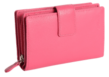 Load image into Gallery viewer, SADDLER &quot;GEORGIE&quot; Women&#39;s RFID Leather Bifold Purse Wallet Clutch with Zip Coin Purse | Gift Boxed SADDLER ACCESSORIES
