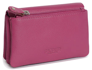 SADDLER "LILY" Women's Leather Flap over Coin Purse & Credit Card Holder with Zip | Gift boxed SADDLER ACCESSORIES