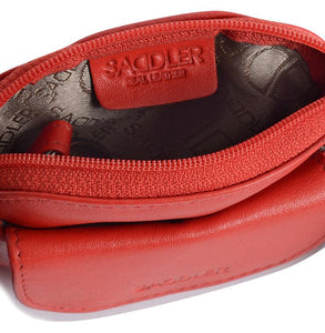 SADDLER "Molly" Ladies Luxurious Real Leather Zip Top Coin Purse with Key Ring | Gift Boxed SADDLER ACCESSORIES