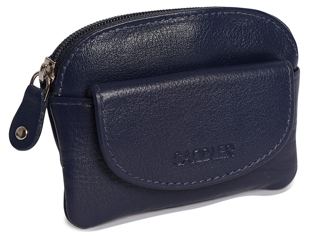 Baellerry Ladies Buckle Nubuck Leather Coin Purse Cute Small Fresh Student  Wallet(Light Blue)