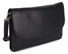 Charger l&#39;image dans la galerie, SADDLER &quot;Olivia&quot; Ladies Real Leather RFID Slim Cross Body Purse Clutch with Detachable Strap | Gift Boxed SADDLER ACCESSORIES
